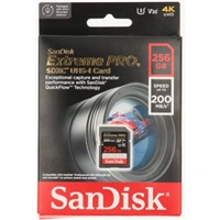 SanDisk Extreme PRO 256 GB SDXC Memory Card 200 MB/s & 140 MB/s, UHS-I, Class 10, U3, V30