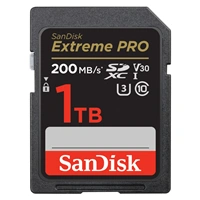SanDisk Extreme PRO 1 TB SDXC Memory Card 200 MB/s & 140 MB/s, UHS-I, Class 10, U3, V30