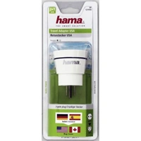 Hama cestovný zásuvkový adaptér do USA, 3-pól., blister