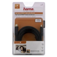 Hama HDMI kábel vidlica - vidlica, 1*, 3 m 