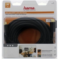 Hama HDMI kábel vidlica - vidlica, pozlátený, 3*, 10 m