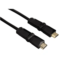 Hama HDMI kábel vidlica - vidlica, otočné vidlice (2 osi), pozlátený, 3*, 3 m