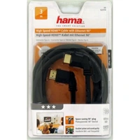 Hama HDMI kbel vidlica-vidlica, kolm konektory, pozlten, 3*, 3 m