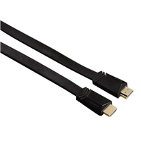 Hama HDMI kábel vidlica-vidlica, plochý, pozlátený, 3*, 1,5 m