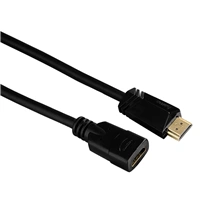 Hama HDMI predlovací kábel vidlica-zásuvka, pozlátený, 3*, 3 m