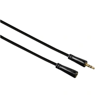 Hama predlovací audio kábel jack 3,5 mm stereo, 5 m, pozlátený, 3*