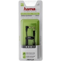 Hama audio kábel jack - jack 90°, špirálový, 0,75 m