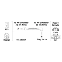 Hama audio kbel jack - jack 90 st., pirlov, 0,75 m