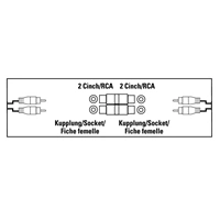 Hama cinch spojka, 2 cinch zsuvky - zsuvky