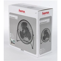 Hama stolový ventilátor Metal, 20 cm (8"), 2 stupne rýchlosti, USB napájanie