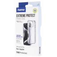 Hama Extreme Protect, kryt pre Apple iPhone 16 Pro, materiál D3O®, nezažltne, priehľadný