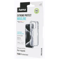 Hama Extreme Protect MagCase, kryt pre Apple iPhone 16 Pro, magnetický, D3O®, nezažltne, priehľadný