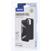 Hama Fantastic Feel, kryt pre Apple iPhone 16 Pro, hebký povrch, čierny