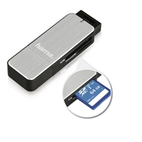 Hama čítačka kariet USB 3.0 SD/microSD, strieborná