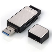 Hama čítačka kariet USB 3.0 SD/microSD, strieborná