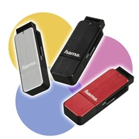 Hama čítačka kariet USB 3.0 SD/microSD, strieborná