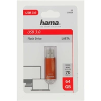 Hama FlashPen Laeta, USB 3.0, 64 GB, 40 MB/s, hnedý