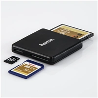Hama Multi čítačka kariet USB 3.0, SD/microSD/CF, čierna