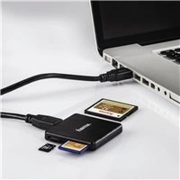 Hama Multi čítačka kariet USB 3.0, SD/microSD/CF, čierna