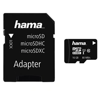 Hama microSDHC 16 GB Class 10 UHS-I 80 MB/s + Adapter/Mobile