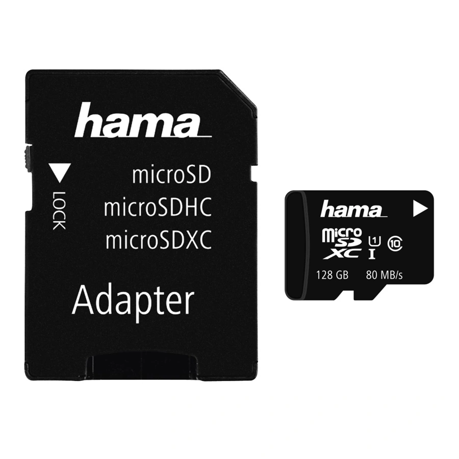 Hama microSDXC 128 GB Class 10 UHS-I 80 MB/s + Adapter/Mobile
