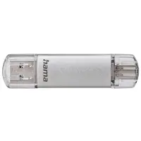 Hama Flash Pen Laeta, USB-C/USB-A 3.1, 16 GB, 40 MB/s, strieborný