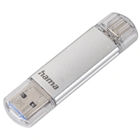 Hama Flash Pen Laeta, USB-C/USB-A 3.1, 32 GB, 40 MB/s, strieborný