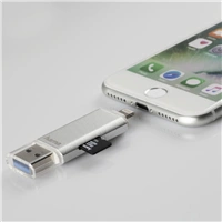 Hama taka kariet Lightning + USB 3.0 Save2Data, microSD, strieborn