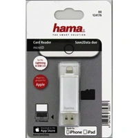 Hama taka kariet Lightning + USB 3.0 Save2Data, microSD, strieborn