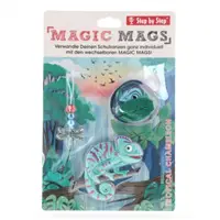 Doplnkov set obrzkov MAGIC MAGS Tropick chamelen k aktovkm GRADE, SPACE, CLOUD, 2v1 a KID
