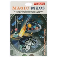 Doplnkov set obrzkov MAGIC MAGS Astronaut Cosmo k aktovkm GRADE, SPACE, CLOUD, 2v1 a KID 