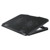 Hama chladiaci stojan pre notebook Black Metal, naklápací, 2 ventilátory, modré podsvietenie, tichý