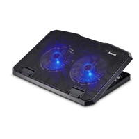 Hama chladiaci stojan pre notebook Black Metal, naklápací, 2 ventilátory, modré podsvietenie, tichý