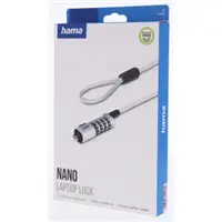 Hama zámka na notebook Nano, 4-miestny číselný kód, antracitová