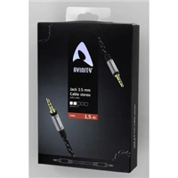 Avinity Classic audio kábel jack 3,5 mm, 1,5 m, kovové konektory, opletený