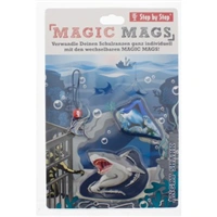 Doplnkov set obrzkov MAGIC MAGS Nebezpen ralok k aktovkm GRADE, SPACE, CLOUD, 2v1 a KID