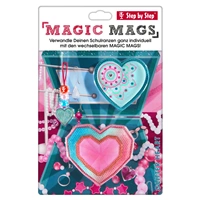 Doplnkov set obrzkov MAGIC MAGS Trblietav srdce k aktovkm GRADE, SPACE, CLOUD, 2v1 a KID