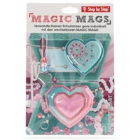 Doplnkov set obrzkov MAGIC MAGS Trblietav srdce k aktovkm GRADE, SPACE, CLOUD, 2v1 a KID