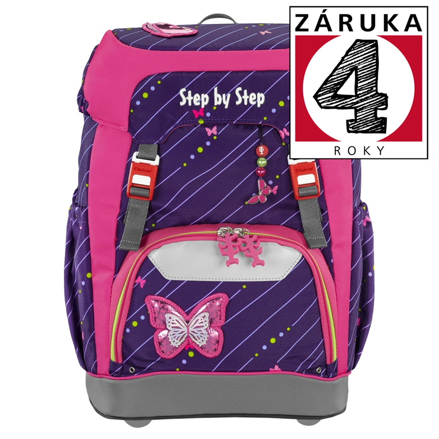 Školský ruksak Step by Step GRADE Trblietavý motýľ, AGR certifikát