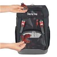 kolsk ruksak pre prvikov - 5dielny set, Step by Step GRADE Drak Drako, AGR