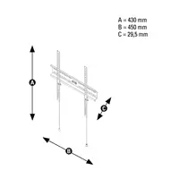 Thomson WAB056 nástenný držiak TV, 400x400, fixný, 1*