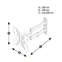 Thomson WAB846 nástenný držiak TV, 2 ramená (3 kĺby), 200x200, 1*