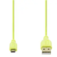 Hama micro USB kbel Flexi-Slim, obojstrann konektor, 0,75 m, zelen