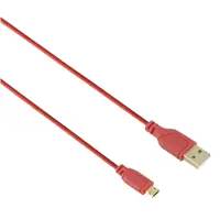 Hama micro USB kábel Flexi-Slim, obojstranný konektor, 0,75 m, ervený