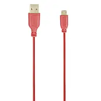 Hama micro USB kbel Flexi-Slim, obojstrann konektor, 0,75 m, erven