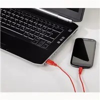Hama micro USB kbel Flexi-Slim, obojstrann konektor, 0,75 m, erven