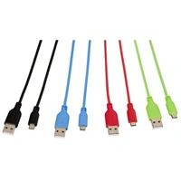 Hama micro USB kbel Flexi-Slim, obojstrann konektor, 0,75 m, erven