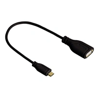 Hama micro USB OTG redukcia Flexi-Slim, obojstranný konektor, 15 cm, čierna