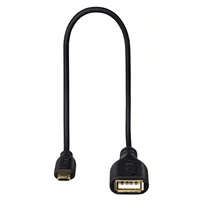 Hama micro USB OTG redukcia Flexi-Slim, obojstranný konektor, 15 cm, čierna