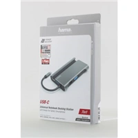 Hama USB C dokovacia stanica 7v1, 3x USB-A 3.1, HDMI, VGA, LAN, USB-C (PD) NAHR. 200102
